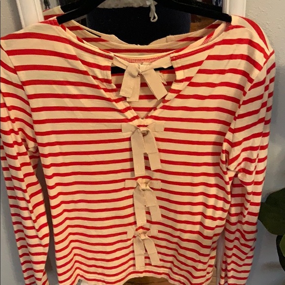 J crew long sleeve T, bow detail on back - Picture 2 of 3